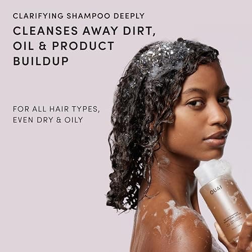 OUAI Detox Shampoo - Clarifying Shampoo for Build Up & Hard Water (16 oz) | Apple Cider Vinegar & Keratin for Clean, Refreshed Hair - Sulfate-Free Hair Care - For Dirt, Oil, Product and Hard Water thumbnail 2