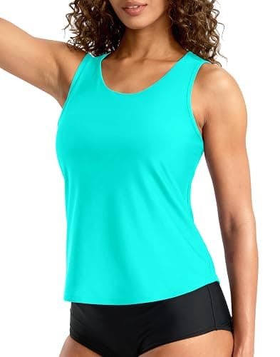 G Gradual Tankini Tops for Women High Neck Swimsuits Swim Top Modest Bathing Suit Swimwear Tank Top only No Bottom - Image 1