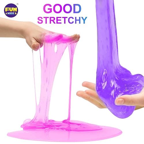 33 Cups Jumbo Slime Kit for Kids, FunKidz Premade Ultimate Slime Pack to DIY Soft, Cloud, Clear, Butter, Glitter, Glow in Dark Slime Making Kit Party Favors Gift Toys for Girls and Boys thumbnail 5