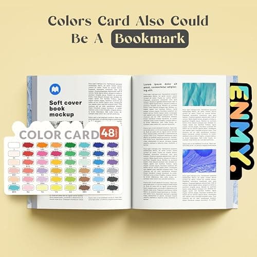 ENMY 48 Colors Acrylic Paint Pens, Direct Liquid Acrylic Paint Marker Pens, Fabric Markers for Textile, Canvas, Rock, Glass, Wood, Paper, DIY, Acrylic Coloring Markers for DIY Craft Supplies thumbnail 9