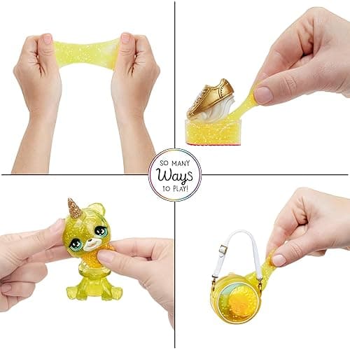 Rainbow High Sunny, Yellow with Slime Kit & Pet, Blonde 11" Shimmer Posable Fashion Doll with DIY Sparkle Slime, Magical Yeti Pet, Fun Play Accessories. Great Toy Gift for Girls Kids Ages 4-12 Years thumbnail 8
