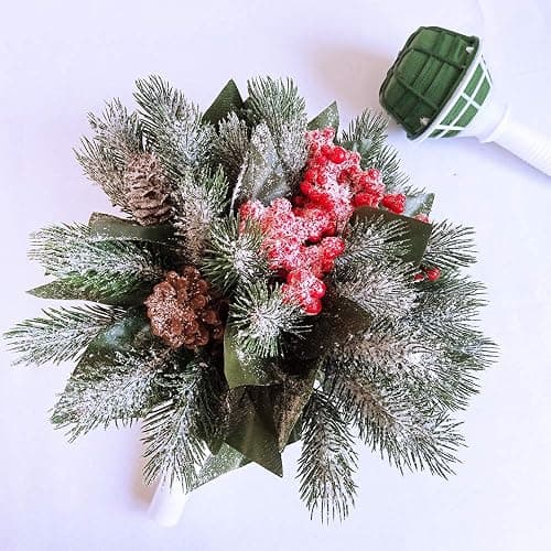 Winlyn 6 PCS Foam Floral Handle Bouquet Holders Handle Bouquet Holder for Floral Arrangement Foam Kit Wedding Supplies Bridal Fresh Flowers Silk Flowers Decoration thumbnail 5