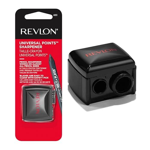Revlon Universal Points Sharpener, Makeup Sharpener for Wooden and Plastic Makeup Pencils, Fits Small to Large Pencils, Stocking Stuffer for Women, 1 count - Image 1