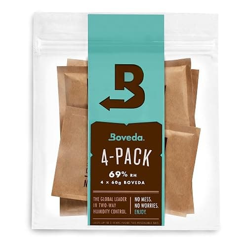 Boveda 69% Two-Way Humidity Control Packs For Plastic, Wood Containers, & Zip Lock Bags – Size 60 – 4 Pack – Moisture Absorbers – Humidifier Packs – Hydration Packets in Resealable Bag thumbnail 7