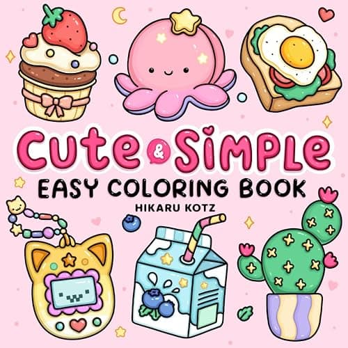 Easy: Cute & Simple Coloring Book for Adults and Kids - Image 1