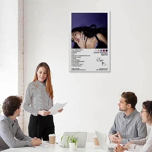 NWQV Olivia Poster Rodrigo Guts Album Cover Poster Wall Art Decorative Painting Bedroom Painting Posters 12x18inch(30x45cm) Unframe-style thumbnail 5