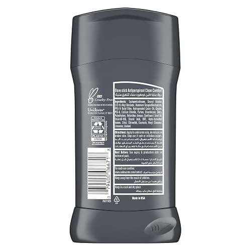 Dove Men+Care Antiperspirant Deodorant Stick 4 Count Clean Comfort 72-Hour Sweat & Odor Protection Antiperspirant for Men With 1/4 Moisturizing Cream 2.7 oz thumbnail 3