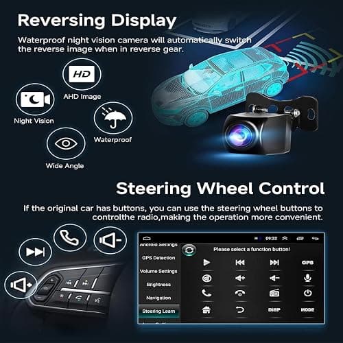 PHEZEN 7 inch Touchscreen Car Stereo for Dodge Avenger 2008-2014, Android 13 Car Radio with Carplay & Android Auto GPS Navigation BT Mirror Link WiFi Backup Camera 4+64G thumbnail 6