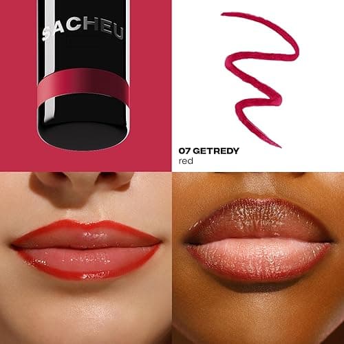Sacheu Lip Liner STAY-N Peel Off Lip Stain — Long Lasting Waterproof Lip Tint with Hyaluronic Acid & Vitamin E — Transfer Proof Matte Finish, Vegan & Cruelty-Free (getREDy) thumbnail 3