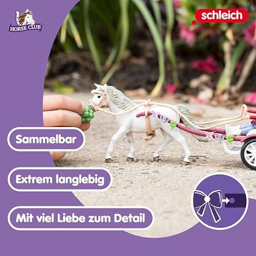 schleich Horse Club - 32PC Cute Carriage Playset with Pony Figurine - Realistic Horse Coach Set with Toy Rider and Dog - Equestrian Set with Accessories for Imaginative Play - Kids Ages 5+ | 42467 thumbnail 4
