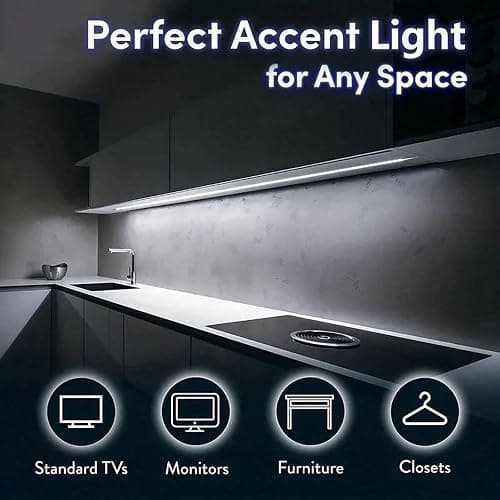 XINGZHI 5V USB LED Strip Lights, 3.28FT COB Light Strip White, Short LED Strip Light, Flexible Bright 5V Led Strip for Under Cabinet, Kitchen, TV Backlight, Shelves, Displays and TV Lights - White - 3.28FT thumbnail 5