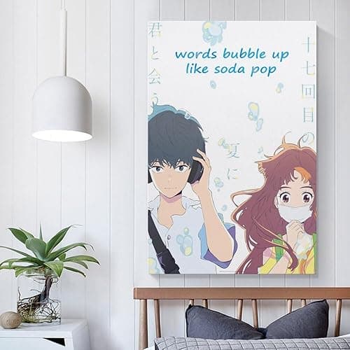 GAUSKY Words Bubble Up Like Soda Pop Anime Poster Canvas Wall Art Posters For Room Aesthetic And Decor Poster For Bedroom Living Room Bathroom Kitchen Office Decor 12x18inch(30x45cm) Unframe-style - 12x18inch(30x45cm) - Unframe-style thumbnail 5