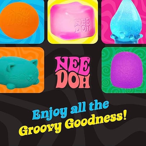NEEDOH Mello Mallo - Marshmallow Fidget Toy For Kids, Nee Doh Stress Balls, Squishy Fidgets, Sensory Squidgy Toys For Anxiety Relief, Safe Non-Toxic Dough Texture, Age 3 Year Olds + thumbnail 8