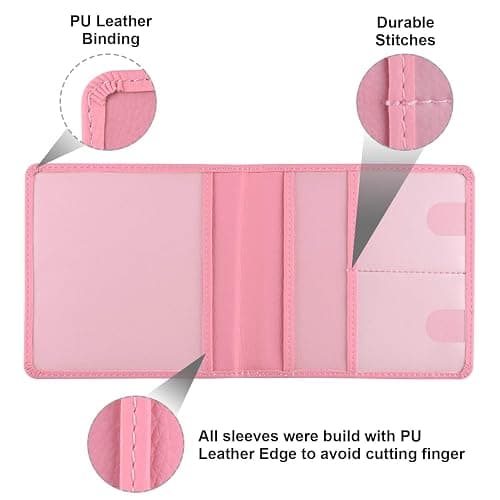 Cacturism Car Registration and Insurance Holder, Vehicle Glove Box Car Organizer，Women Interior Car Accessories Case for Cards, Essential Document, Driver License, Pink thumbnail 5