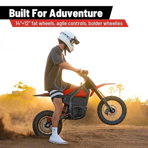 Yozma IN10 Electric Dirt Bike, 2600W 40MPH Electric-Motorcycle with 48V/23AH Battery Ebike, Full Hydraulic Brakes and Suspensions Mountain Off-Road E Dirt Bike, for Teens & Adults thumbnail 6