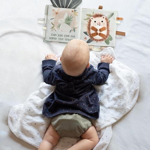 Soft Baby Book with Touch and Feel Pages - Cute Sensory Book for Babies 0-6, 6-12 & 12-18 Months with Mirror & Crinkle Paper - The Perfect Busy Book Toy for Baby Showers Or as a Newborn / Infant Gift thumbnail 7