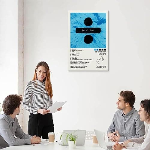 KUCOON Ed Sheeran Divide Album Cover Art Canvas 24x36inch(60x90cm) for Bedroom Decor thumbnail 5