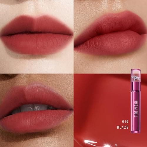 TIMEPHORIA Altera Blurring Lip Tint 016 Blaze, Deep Orange Pink Glossy to Soft Matte Finish, Blur Lip Lines, Weightless No-Sticky Airy Velvet Texture, Vibrant Hydrating Long-Lasting Lip Makeup thumbnail 3