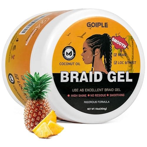 16 OZ Big Capacity Strong Hold Smoothing Gel for Twist, Locs, Braids, Edge, Cornrows - No Flake, Tames Frizz, High Shine, Easy to Use Braiding and Edge Control Gel - Image 1