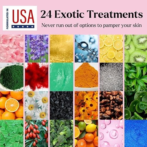 Jelly Mask for Facials - 24 Flavors Hydrating & Brightening Jelly Face Masks | Free Jade Roller & Spatula |Bulgarian Rose Lavender Hyaluronic Acid 24K Gold | Christmas Gifts for Women, Gifts for Women thumbnail 5