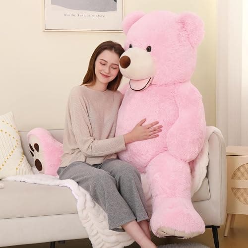 MorisMos Giant Teddy Bear Plush 5ft, Life Size Huge Pink Teddy Bears for Girlfriend, 5 Foot Large Big Stuffed Animal Gifts for Wife, Lover on Valentines, Anniversary, Birthday thumbnail 2