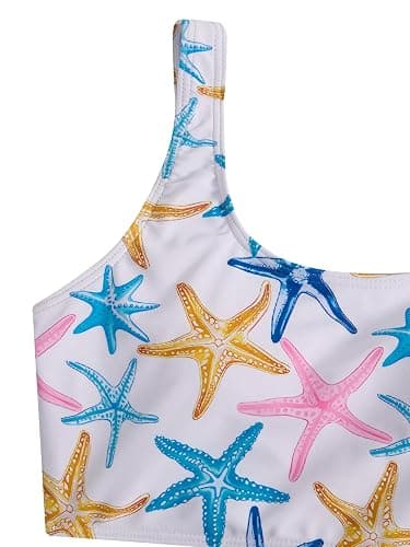 RoseSeek Girl's 2 Piece Striped Bowknot Swimsuit Set Wireless Cute Bathing Suit Summer Beachwear Bikini Sets thumbnail 4