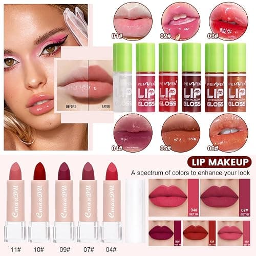 All in One Makeup Kit, Makeup Kit for Women Full Kit, Make Up Gift Set for Women, Makeup Essential Bundle Includes Foundation Eyeshadow Palette Concealer Lipstick Eyeliner Mascara Cosmetic Brush Set thumbnail 6
