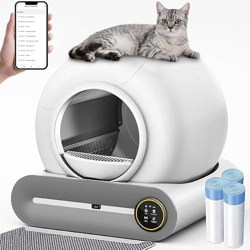 Litiere Chat Autonettoyante, Litière Automatique, Lettiera Gatto Autopulente Antiodore Lettiera Automatica Autopulente con Tappetino Gatto e Sacchetti, Anti Odeur, con App Letto Elettrica per Gatti - Image 1