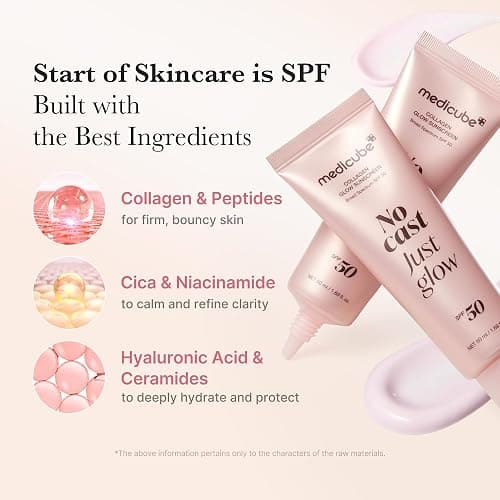 medicube PDRN Sun Care & Glow Duo: Pink PDRN Collagen Jelly Mist Serum and Collagen Sunscreen | SPF Care with No white Cast and Just Glow, Salmon DNA for Firmer, Plump Skin thumbnail 7