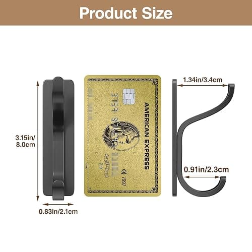 BATHROOM | Amazon | Adhesive Wall Hooks for Towels Coats - Stick On Hooks Hanging Heavy Duty (13lb), Metal Hook for Door, Bathroom, Dorm, Closet - Hanger for Purse, Bag, Robe,Backpack - No Damage to Wall - Black 4 Pack - Black - 4 Pack thumbnail 3