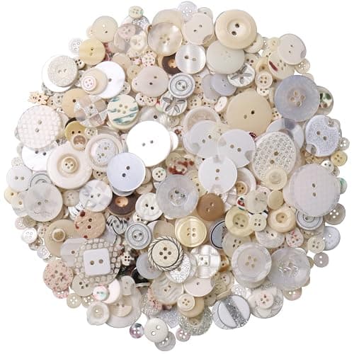 Tnstk 650 Pcs Round Resin Buttons - Assorted 2 & 4 Hole Buttons for Sewing, Crafts & DIY Projects (Shell) - Image 1