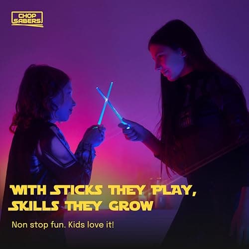 Lightsaber Chopsticks Light Up - LED Glowing Light Saber Star Wars Chop Sticks - Reusable Sushi Lightup Sabers Chopstick Set Of 1 Blue Pair thumbnail 7