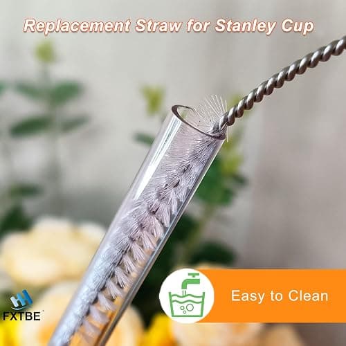 6-Pack Replacement Straws for Stanley 30 OZ Cup, Straw for Stanley Quencher 30OZ Tumbler, Reusable,Dishwasher Safe,Food Safe,BPA Free,Made of Tritan,Clear thumbnail 4