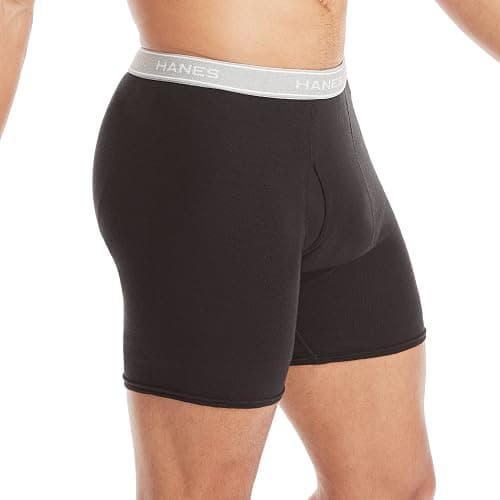 Hanes Boxer Briefs, Cool Dri Moisture-Wicking Underwear, Cotton No-Ride-up for Men, Multi-Packs Available thumbnail 4