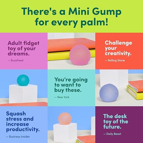 Speks Mini Gump Stress Balls | Ultra Soft Squishy Fidget Toy for Adults & Teens | Stress Relief & Desk Toy | Prism thumbnail 7