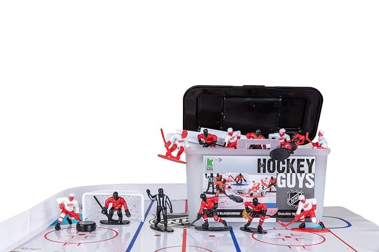 Kaskey Kids NHL Hockey Guys, Blackhawks vs. Red Wings, 27 Pieces in Each Set, Includes 2 Teams and Travel Storage Case, Nostalgic Sports Action Figures for Imaginative Play, Ages 3 and Up - Image 1