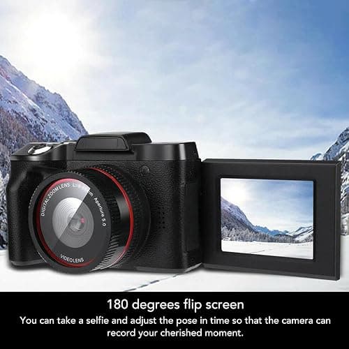 Protable Digital Video Camera Camcorder, 16MP 16X 1080P Digital Camera with 2.4 Inch 180 Degree Flip Screen, Anti Shake DV Camcorder for Students Teens Beginner thumbnail 2