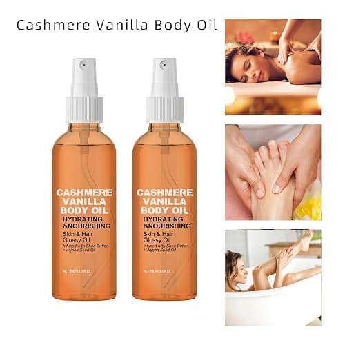 Vanilla Cashmere Body Oil, Cashmere Vanilla Body Oil, Vanilla Moisturizing & Hydrating Body Oil for All Skin Types (1 Pcs) thumbnail 5