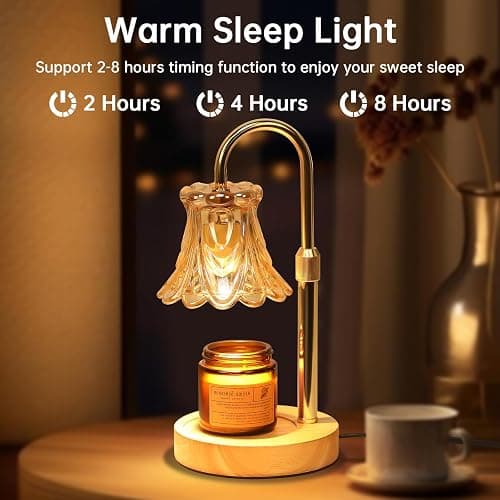 GEEZO Fragrance Candle Warmer Lamp，Electric Candle Warmer with Timer & Dimmer，Mom Christmas Birthday Gifts for Women, House Warming Gifts New Home Bedroom Decor thumbnail 5