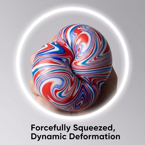 Snowball Stress Relief Squishy Toys, Squeeze&Play Sensory Fidget Toys for Adults Anxiety Relief Slow Rise Portable Desk Toys, Easter Basket Stuffers Birthday Gifts thumbnail 5