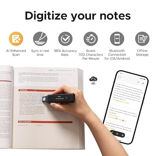 VYU iMark Digital Highlighter, Book Markers for Reading and Annotations, Real-Time Sync to Digitize, Store, and Share Quote Cards, Best Gift for Book Lovers, Students thumbnail 2