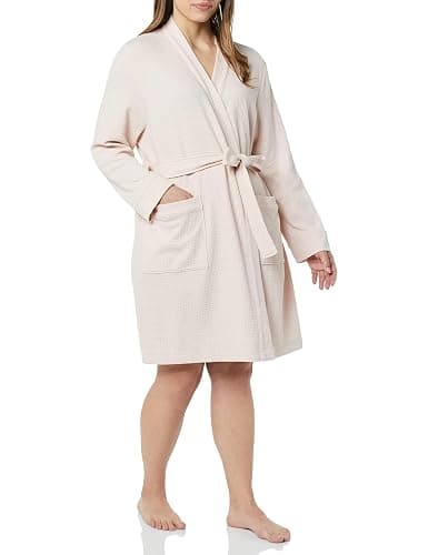 Amazon Essentials Women's Lightweight Waffle Mid-Length Robe (Available in Plus Size) - Image 1