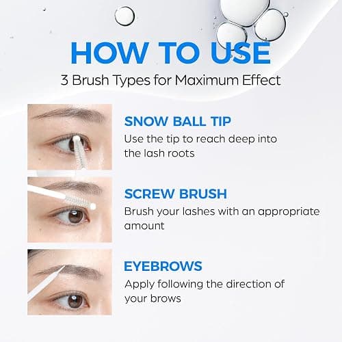 Seapuri Lashrum Eyelash Enhancing Serum | Lash Growth Serum with Caffeine, Peptide & Biotin | for Longer, Fuller Lashes | Dual Brush for Precise & Full Application | Non-Irritating, Daily Use thumbnail 5