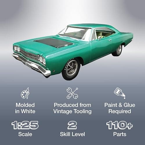 AMT 1968 Plymouth Road Runner Customizing Kit 1:25 Scale Model Kit thumbnail 2