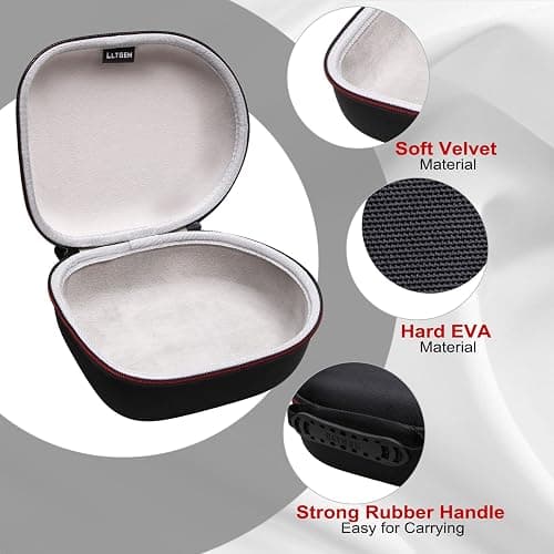 Headphone Headset Case Compatible with JBL, Beats, Sony, Soundcore Anker, Raycon, TOZO, SteelSeries, Logitech, Jabra, Bose, Audio-Technica, Sennheiser Headphones, Black+Pink thumbnail 5