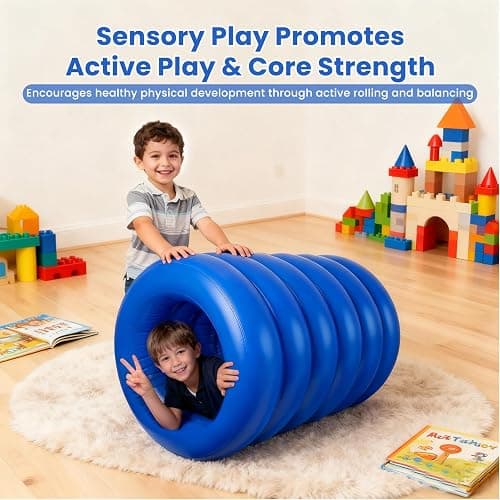 Barrel Roll Sensory Chair for Kids, 2026 Reinforced Calming Vestibular Toy with Deep Pressure, Durable Inflatable Sensory Pod for Autism, ADHD, Perfect for Classroom or Home Use thumbnail 3