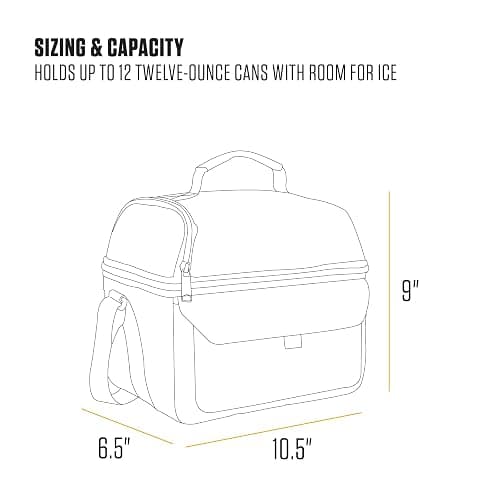 Carhartt 12 Can Two Compartment Lunch Box | Durable, Fully-Insulated Lunch Bag for Women & Men, Large Lunchbox (Carhartt Brown) thumbnail 3