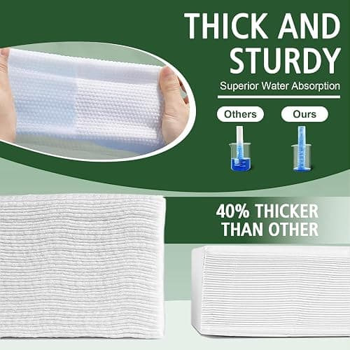 Disposable Face Towels 600 Count, Biodegradable Ultra Soft & Thick Facial Towels for Sensitive Skin, Lint-Free Makeup Remover Dry Wipes, Multi-Purpose Cleansing Towelettes for Face Wipes, Skincare thumbnail 2