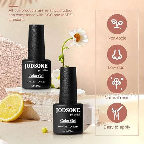 JODSONE Gel Nail Polish Kit with U V Light 32 Color Soak Off Base&Top Glitter Coat Gel Polish for DIY Manicure Lovers thumbnail 6