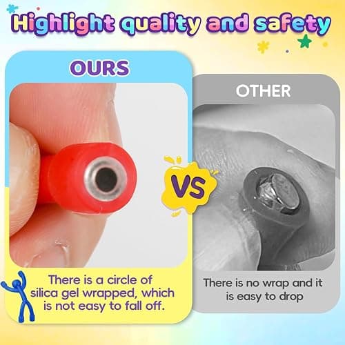 Magnetic Toddlers Sensory Toys, 10Pcs Road Trip Car Airplane Travel Activities Essentials Toy for Kids Ages 4-8, Fidget Toys for Adults Teens Boys girls Stress Relief, Fridge Magnet Men People thumbnail 4